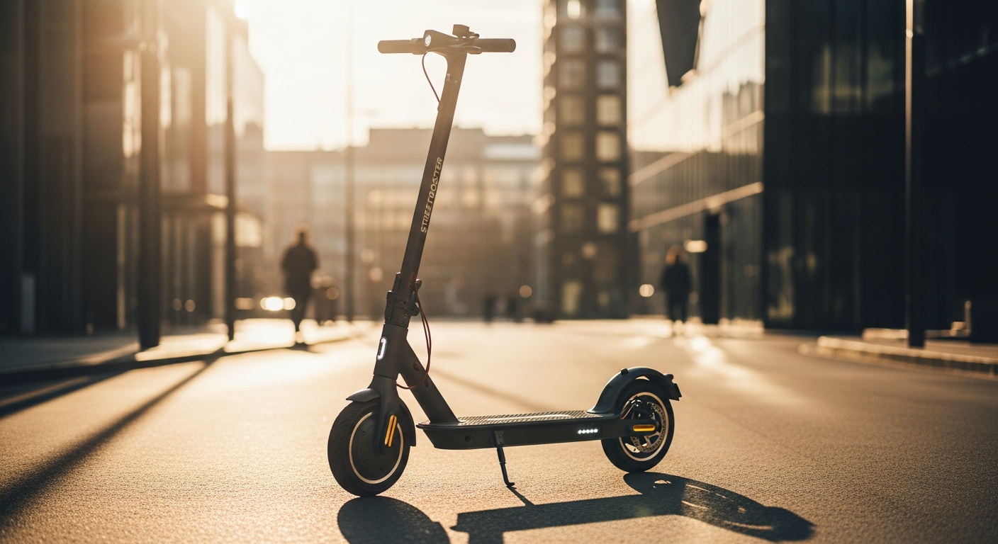 STREETBOOSTER Vega lightweight e-scooter folded for urban commuting transportation