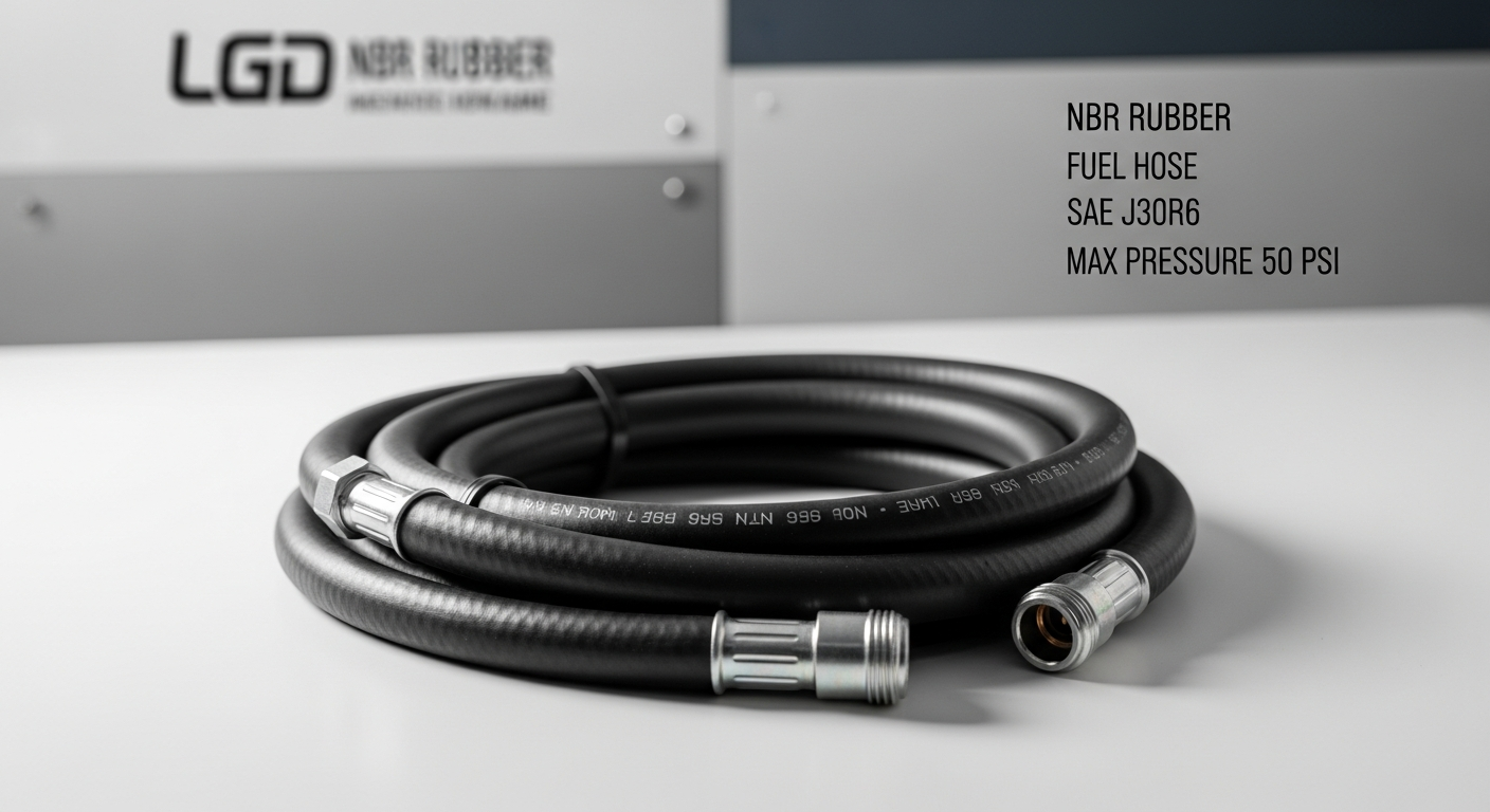 EVIL ENERGY 3/8 inch NBR rubber fuel hose line with push-lock connectors displayed
