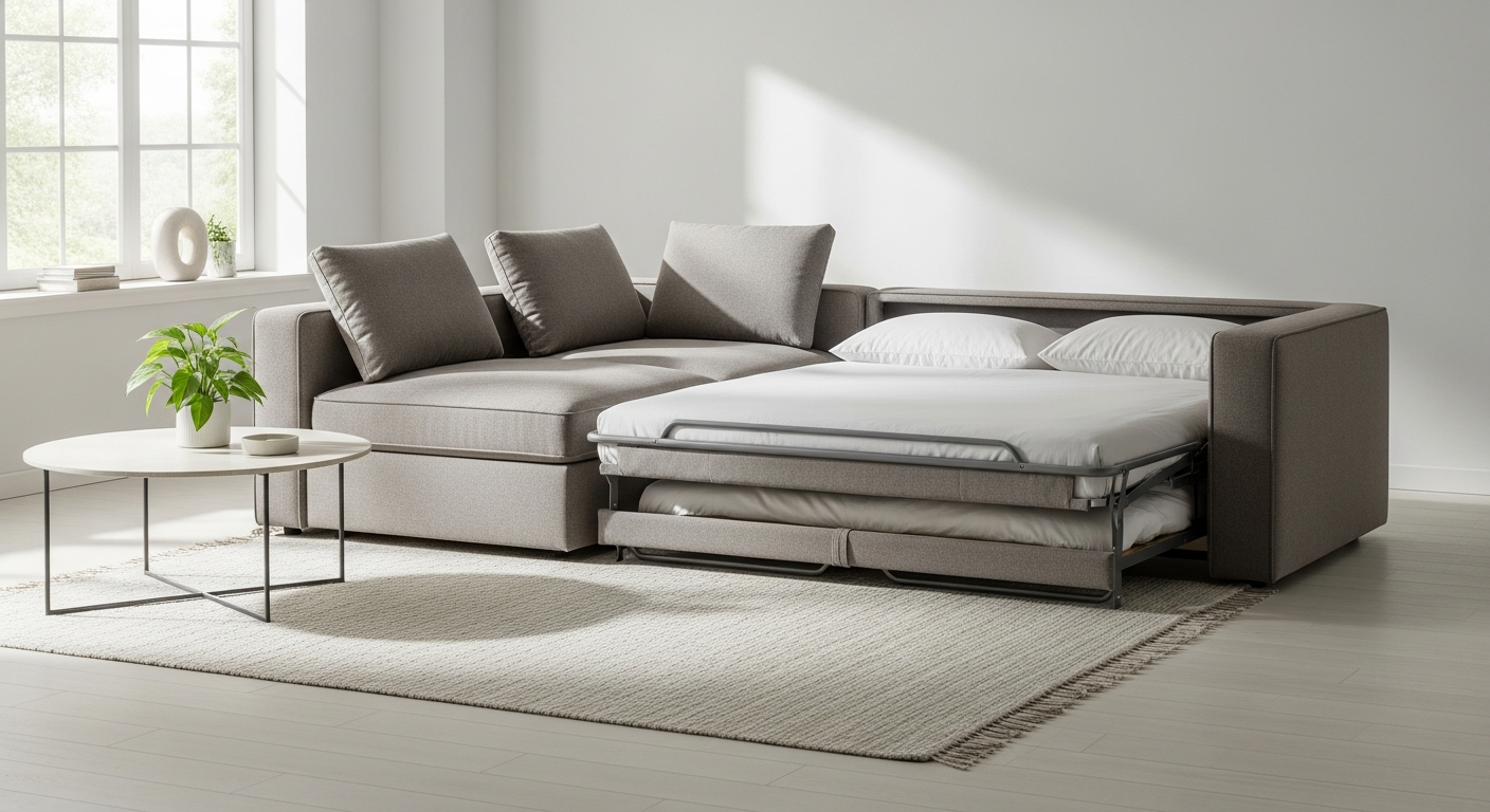 Modular Levi Sofa Bed by Snooze Project in modern living room setting