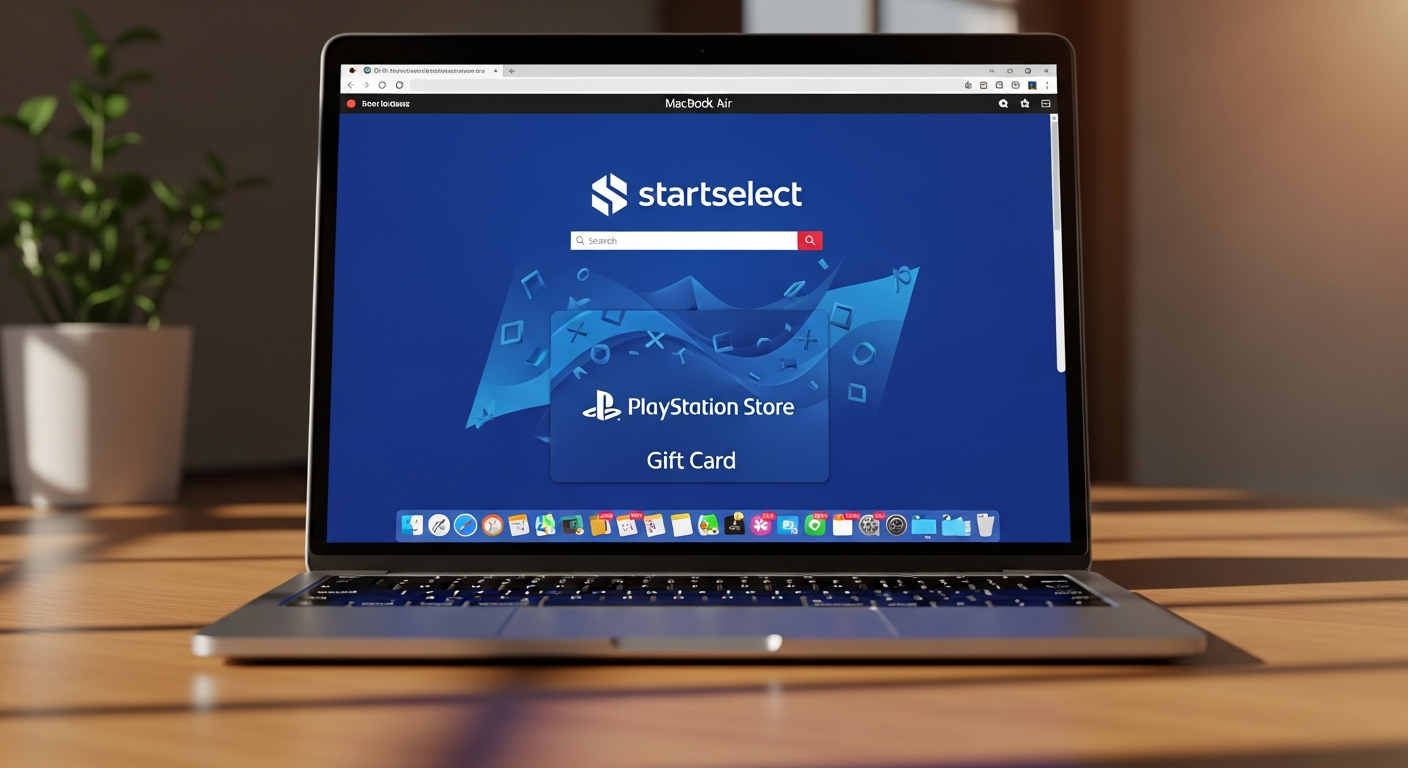 PlayStation Store Card digital code displayed on a gaming console screen with credit balance