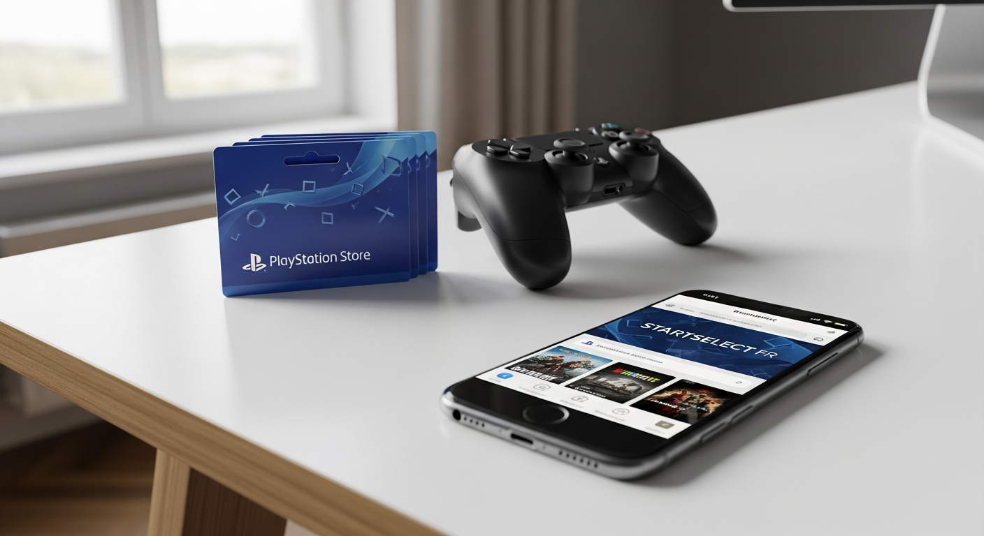PlayStation Store Gift Card denominations and digital redemption process for French gamers